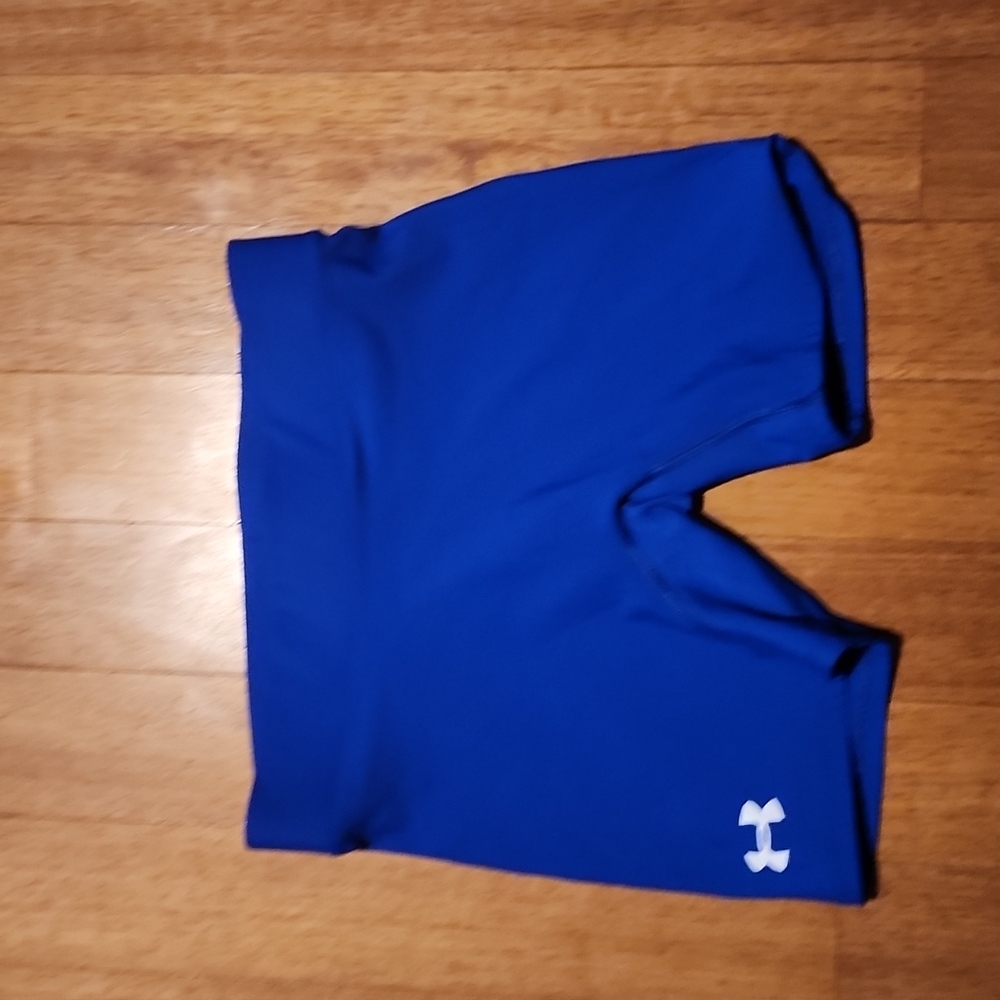 Navy blue under armour spandex shorts